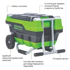 Greenworks G82CT6 82V на 6 АКБ - зарядное устройство