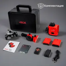 RGK ALPHA 3D - лазерный уровень 3D (360° / зелёный луч / 40м / АКБ)
