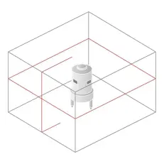Схема лучей лазерного уровня Bosch PLL 360 + TP 320
