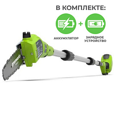 Greenworks G40PSFK5 40V, 20 см, с АКБ 5 А/ч и ЗУ