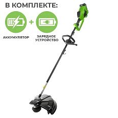 Аккумуляторный триммер Greenworks GD40BC бесщеточный, 40V с АКБ 5 Ач + ЗУ 2А