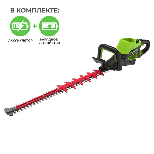 Greenworks GC82HT2K5 82V 61см бесщеточный, с АКБ 5 А/ч и ЗУ