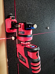 RGK PR-3R + штанга-упор - лазерный нивелир 3d с красным лучом