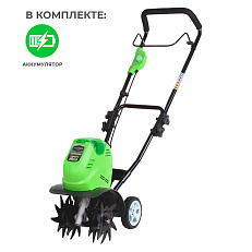 Культиватор аккумуляторный Greenworks G40TL 40V (20/25 см) c АКБ 4 Ач, без ЗУ