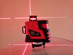 RGK PR-3R + штанга-упор - лазерный нивелир 3d с красным лучом