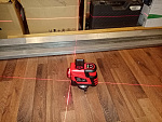 RGK PR-3R + штанга-упор - лазерный нивелир 3d с красным лучом