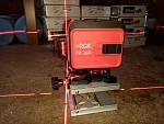 RGK PR-38R + штанга-упор - лазерный нивелир 3d с красным лучом