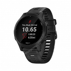 Часы Garmin Forerunner 945 черные с чёрным ремешком