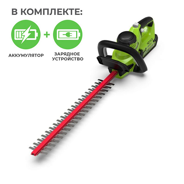 Greenworks G40HT61K2U 40V, 61 см, с АКБ 2 А/ч с USB и ЗУ