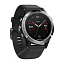 gps Часы Garmin Fenix 5 серебристые с черным ремешком