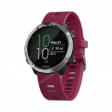 Беговые часы Garmin Forerunner 645 Music с вишневым ремешком